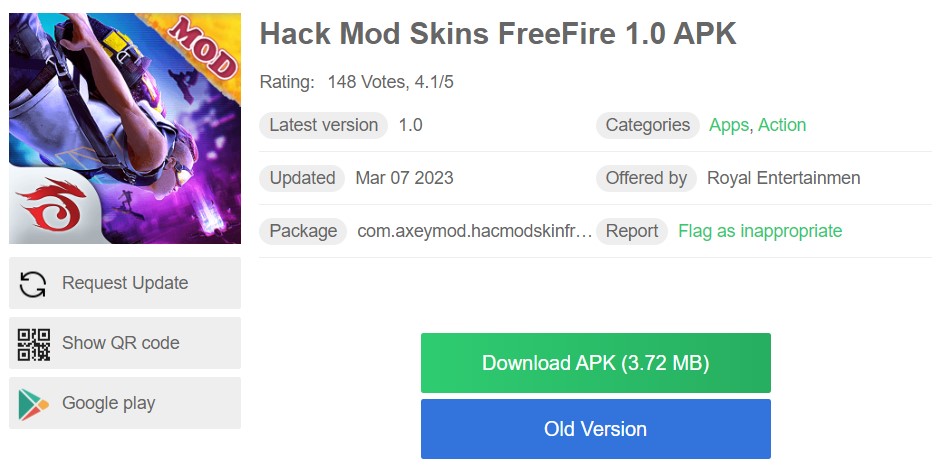 Hack Mod Skins FreeFire 1.0 APK