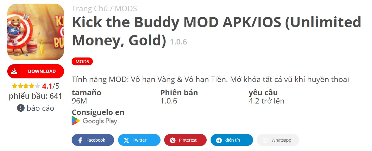 Kick the Buddy MOD APK IOS v1.0.6