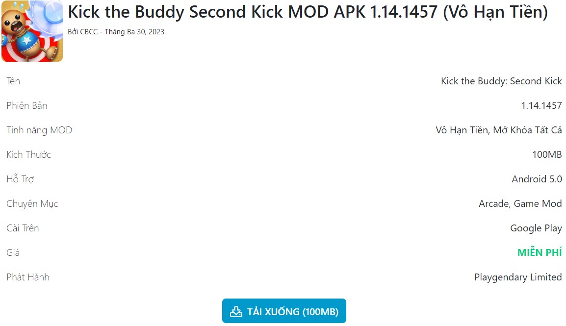 Kick the Buddy Second Kick MOD APK 1.14.1457