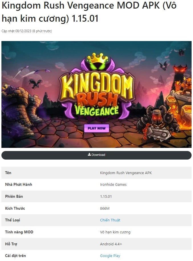 Kingdom Rush Vengeance MOD APK 1.15.01