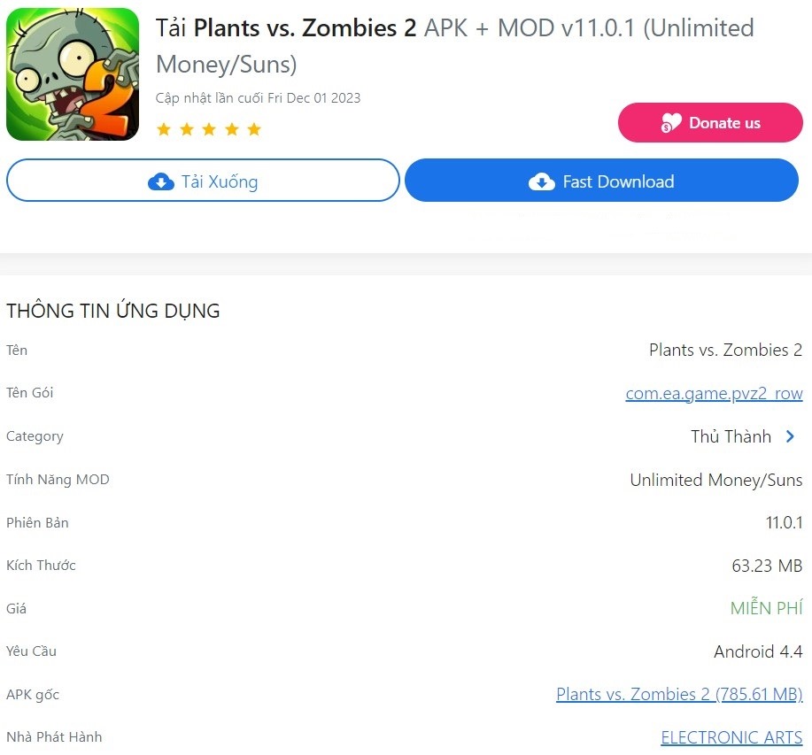 Plants vs. Zombies 2 APK + MOD v11.0.1