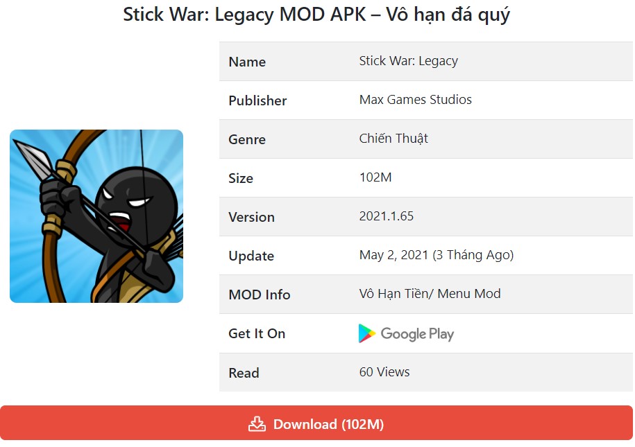 Stick War Legacy MOD APK Version 2021.1.65
