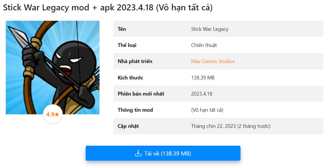 Stick War Legacy mod + apk 2023.4.18