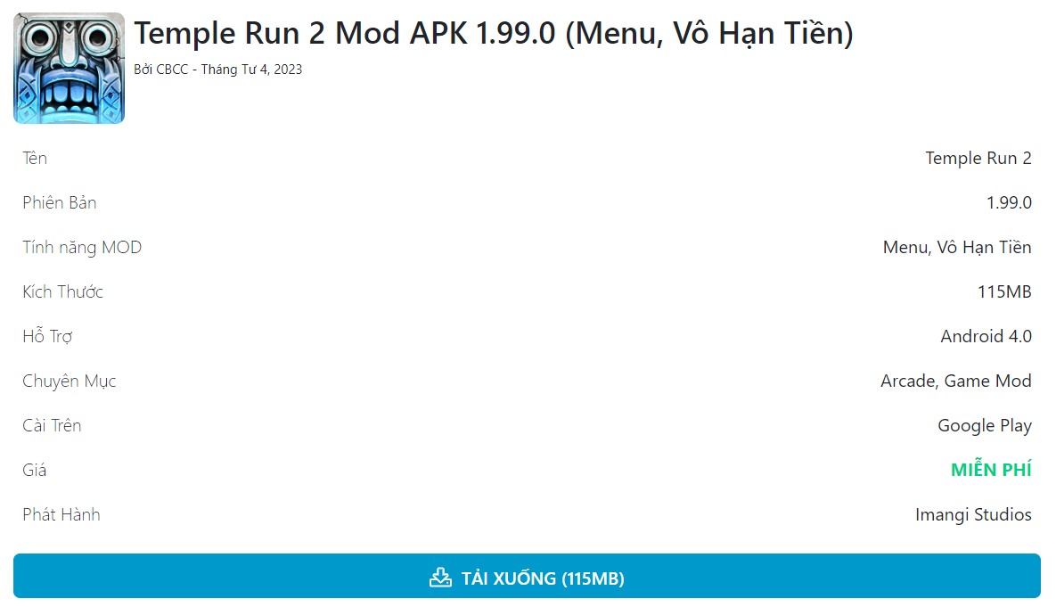 Temple Run 2 Mod APK 1.99.0