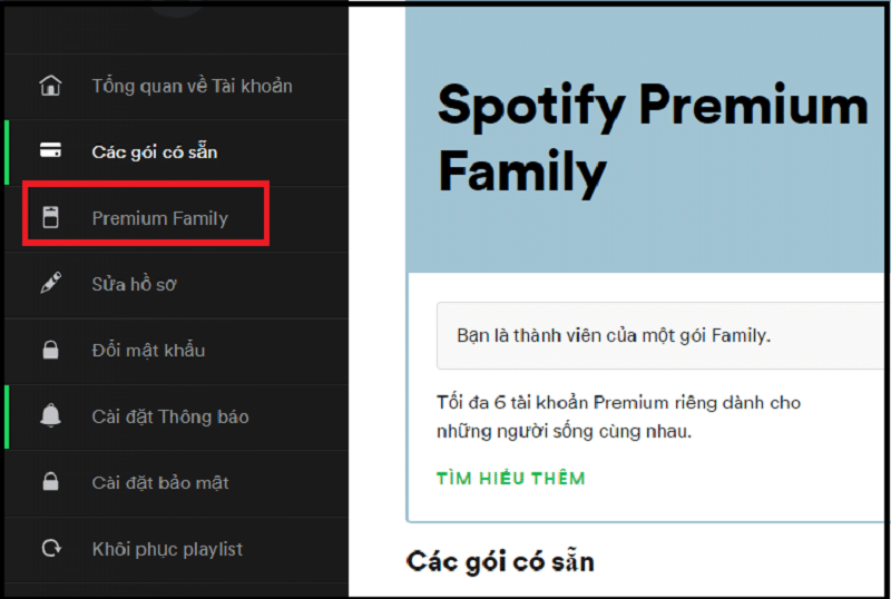 Tài Khoản Spotify Premium Dùng Chung