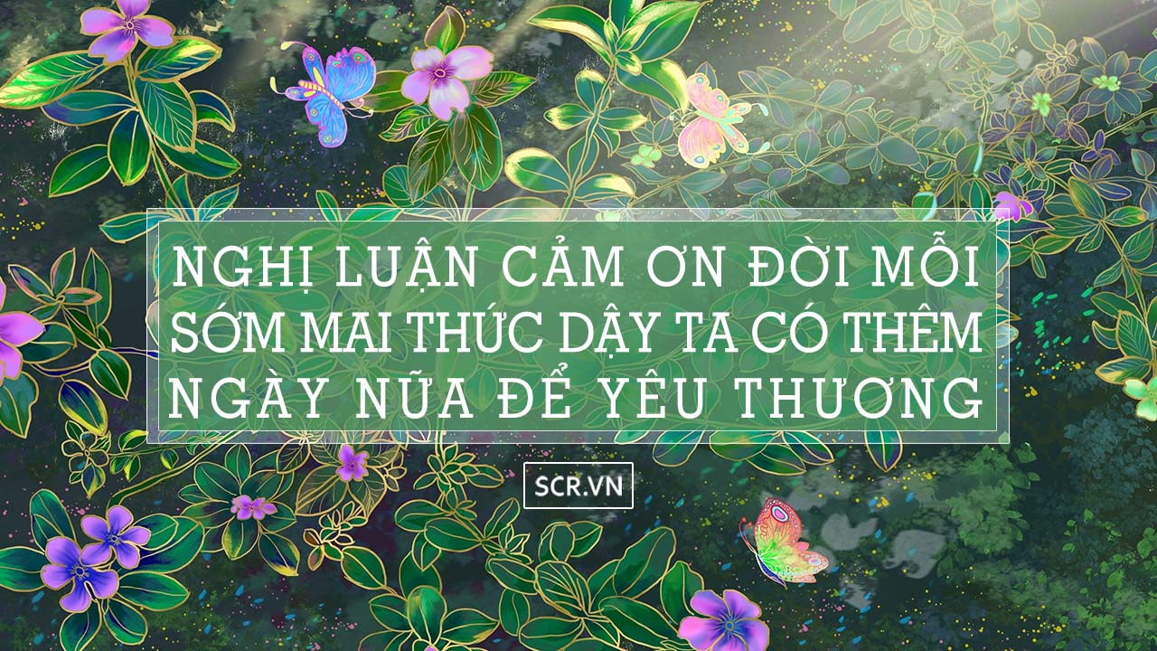 nghị luận cảm ơn đời mỗi sớm mai thức dậy