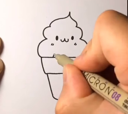 Vẽ chi tiết cho cây kem