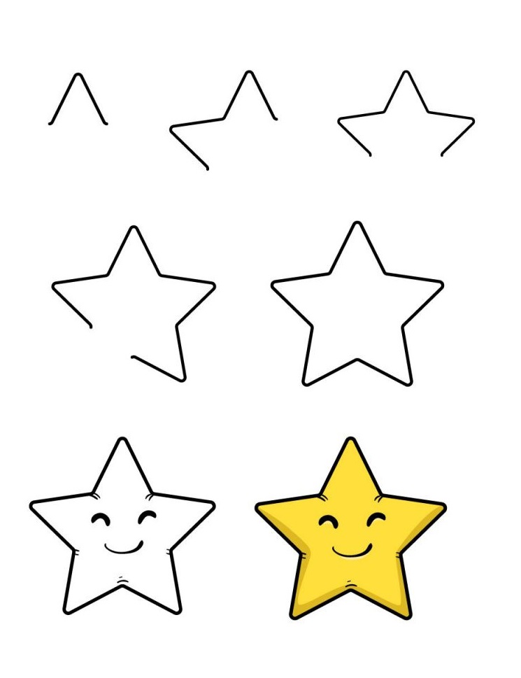 Cách vẽ ngôi sao 5 cánh