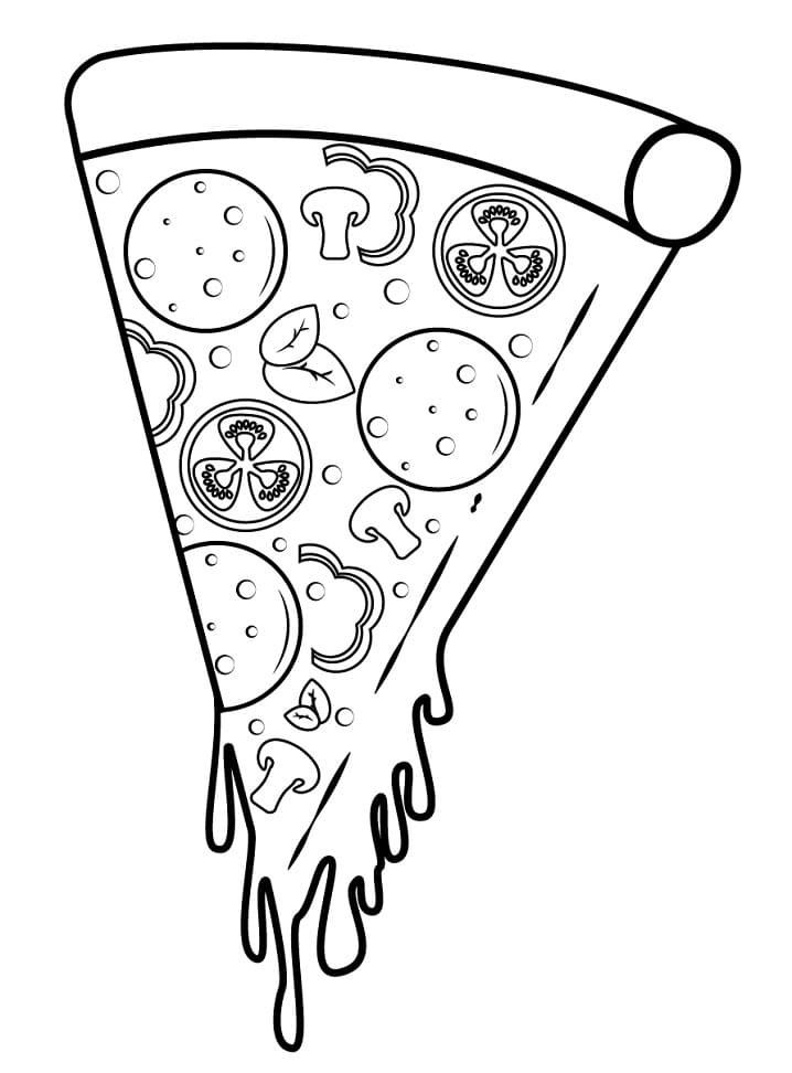 Hình pizza tô màu đặc sắc