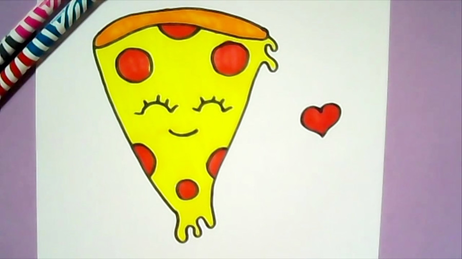Hình tranh pizza cute