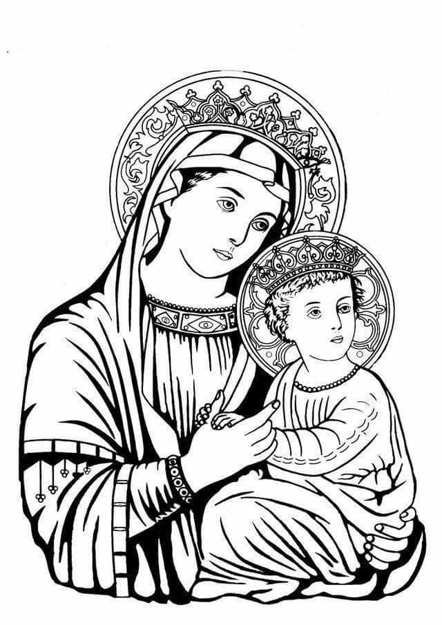 Mẫu tranh Đức Mẹ Maria chi tết