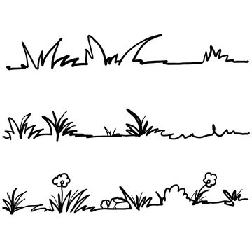 Mẫu tranh về bụi cỏ cute