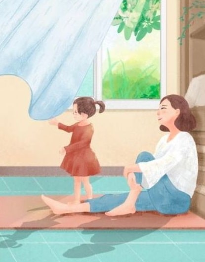 Mẫu tranh vẽ mẹ và con gái thú vị
