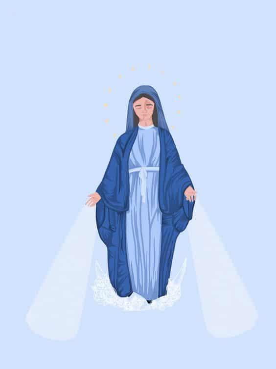 Tranh Đức Mẹ Maria dễ nhất