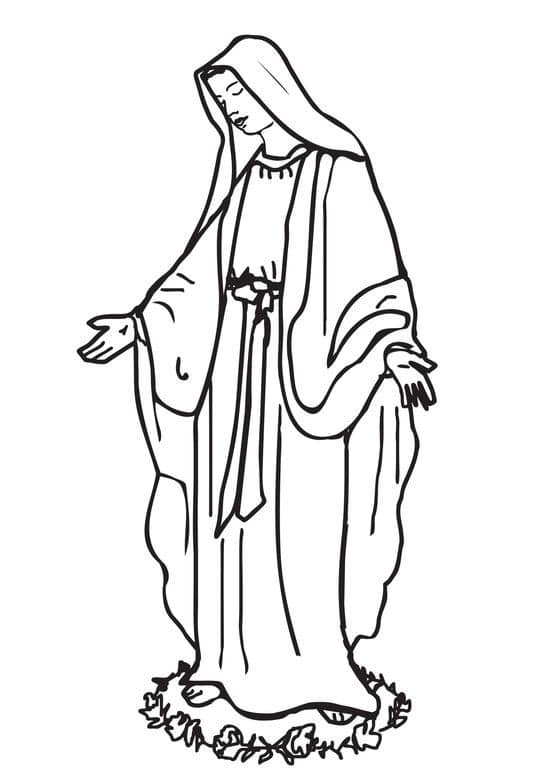 Tranh Đức Mẹ Maria đơn giản