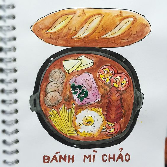 Tranh bánh mì Việt Nam đẹp
