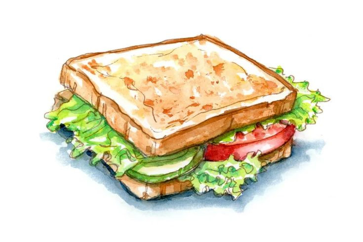 Tranh bánh mì sandwich đẹp nhất