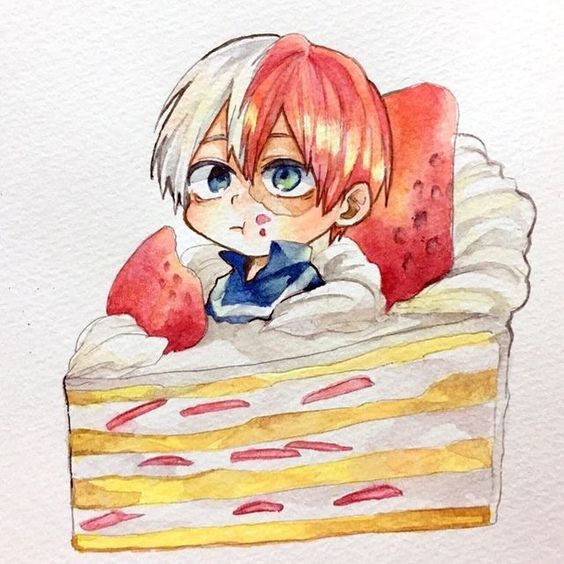 Tranh bánh ngọt anime đẹp