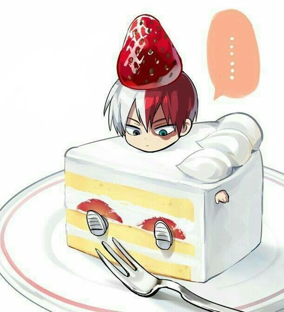 Tranh bánh ngọt anime thú vị