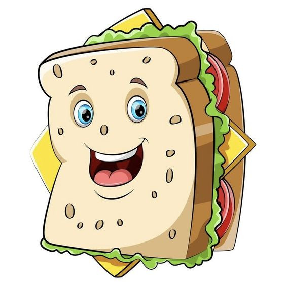 Tranh bánh sandwich cute