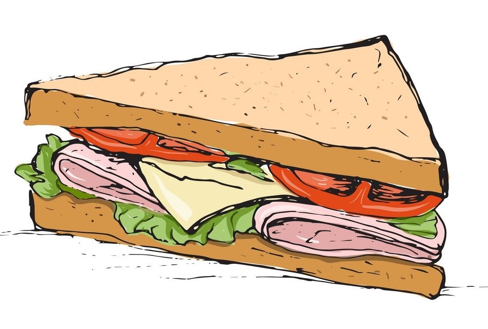 Tranh bánh sandwich đẹp
