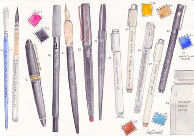 Tranh bút bi màu đa dạng
