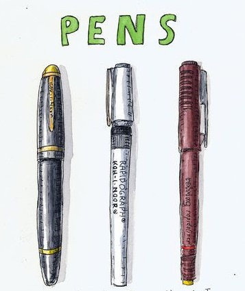 Tranh chiếc bút bi chân thực