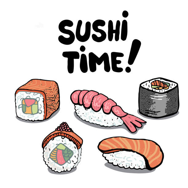 Tranh đồ ăn sushi chuyên nghiệp