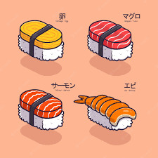 Tranh đồ ăn sushi độc đáo