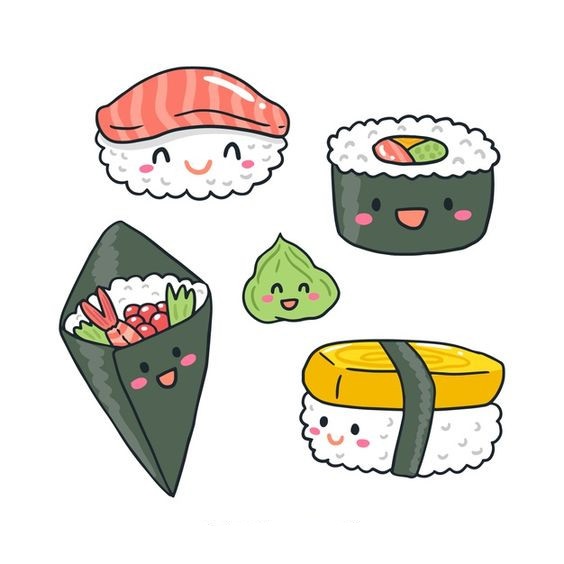 Tranh đồ ăn sushi sưu tập