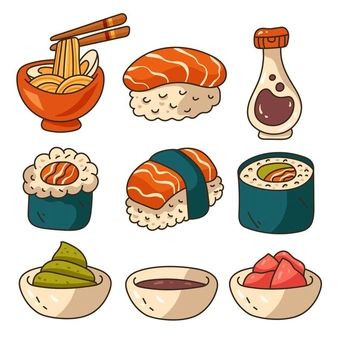 Tranh đồ ăn sushi tuyển chọn