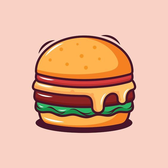 Tranh hamburger đơn giản nhất