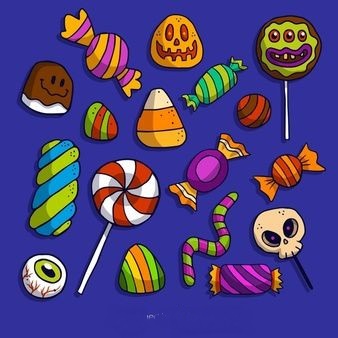 Tranh kẹo halloween đa dạng