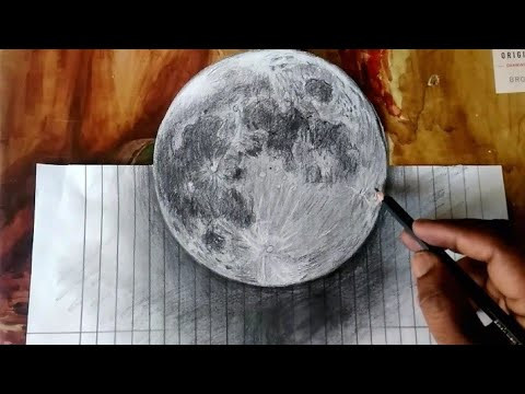 Tranh mặt trăng 3D sáng tạo