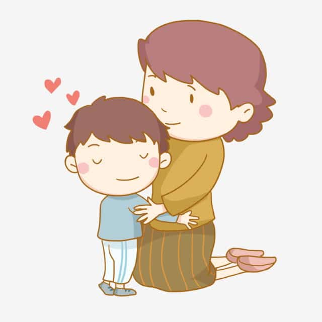 Tranh mẹ ôm con dễ thương nhất