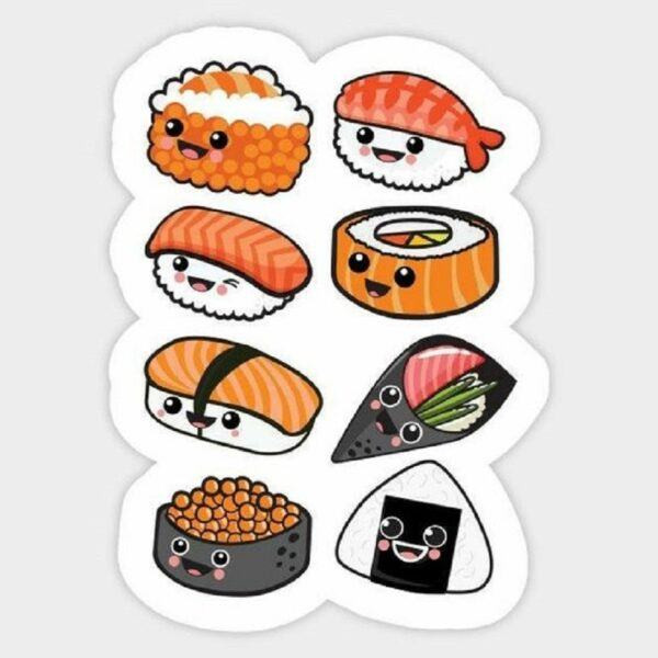 Tranh sticker sushi đẹp
