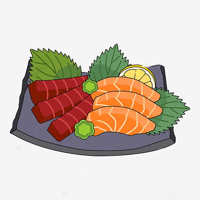 Tranh sushi cá hồi đẹp