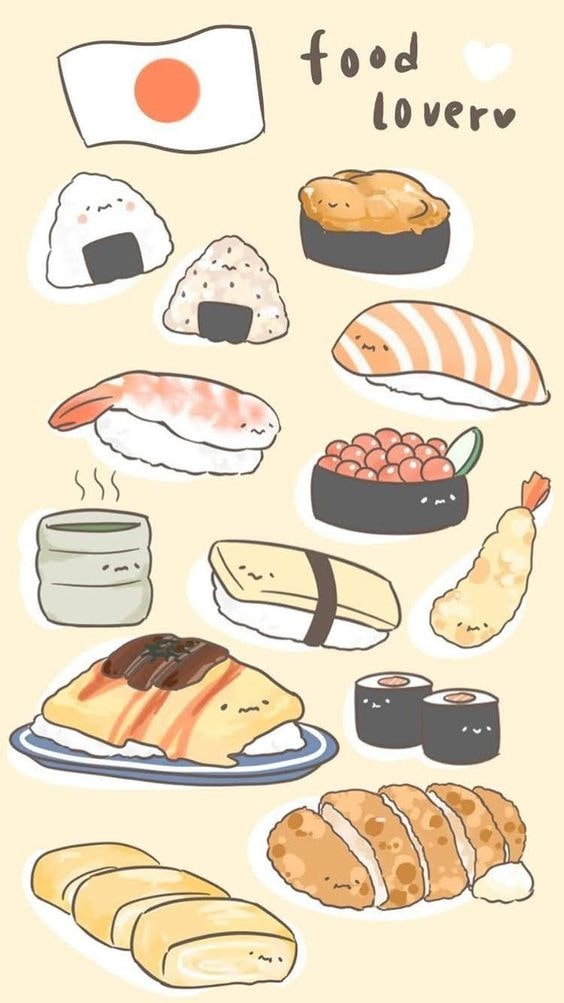 Tranh sushi đồ ăn ấn tượng