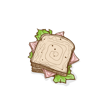 Tranh về bánh mì sandwich độc đáo
