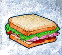 Tranh về bánh mì sandwich nâng cao