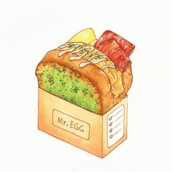 Tranh về bánh mì sandwich siêu đẹp