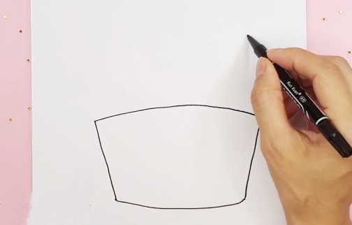 Vẽ cốc giấy đựng bánh