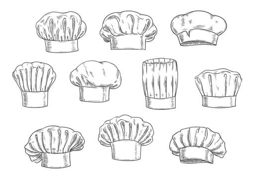 Vẽ hình mũ đầu bếp đa dạng