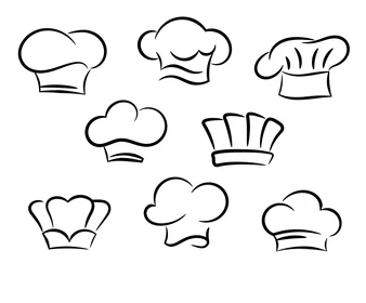 Vẽ hình mũ đầu bếp tổng hợp