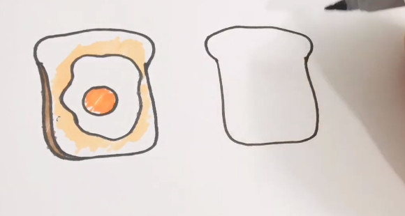 Vẽ miếng bánh mì
