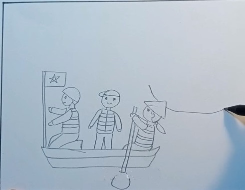 Vẽ người chèo thuyền