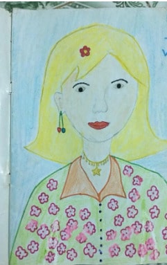 Vẽ tranh đề tài chân dung cô giáo đặc biệt