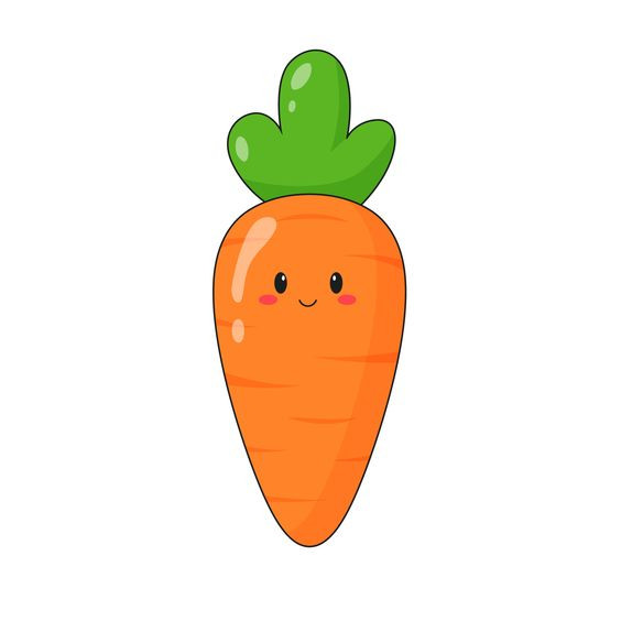 Tranh cà rốt chibi dễ nhất