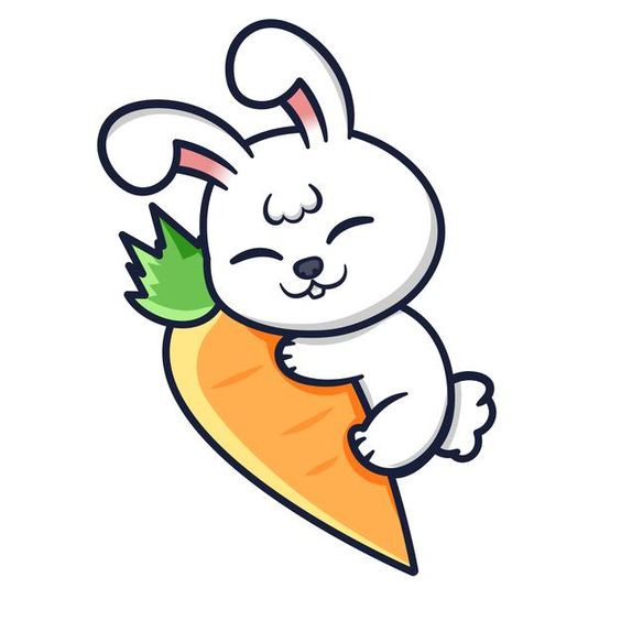 Tranh con thỏ cầm củ cà rốt đặc sắc