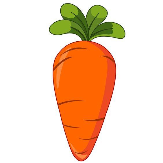 Tranh củ cà rốt đơn giản